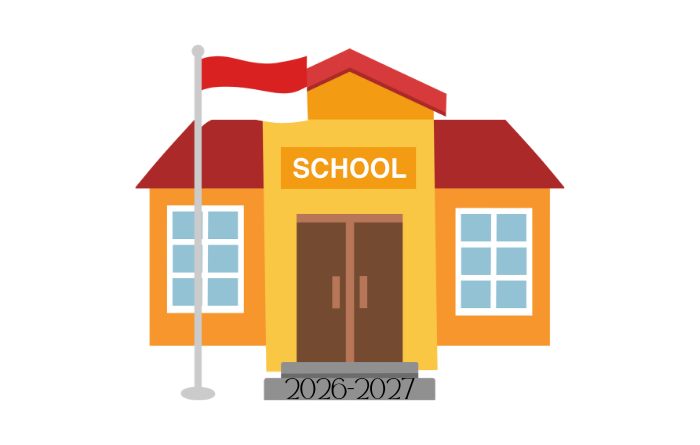 clipart picture of a school with the year 2026-2027